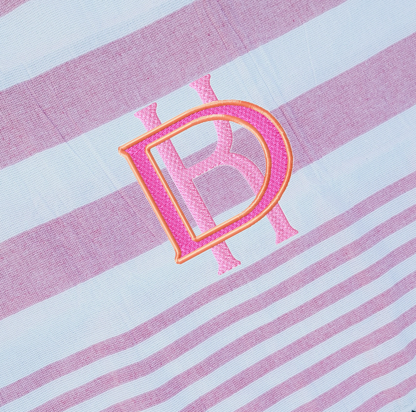 Detailed embroidery on personalized Turkish towel