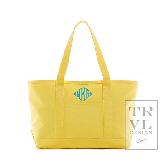 Medium Everyday Tote -Eco-Coated Canvas Tote Bag – Sunshine Yellow | Waterproof Everyday Carryall