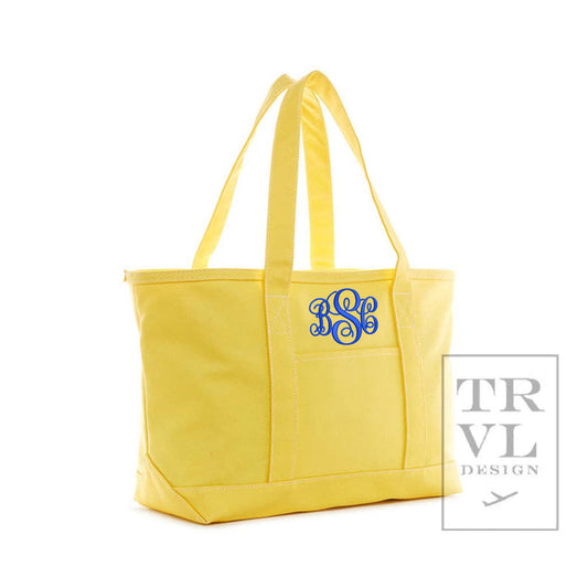 Medium Everyday Tote -Eco-Coated Canvas Tote Bag – Sunshine Yellow | Waterproof Everyday Carryall