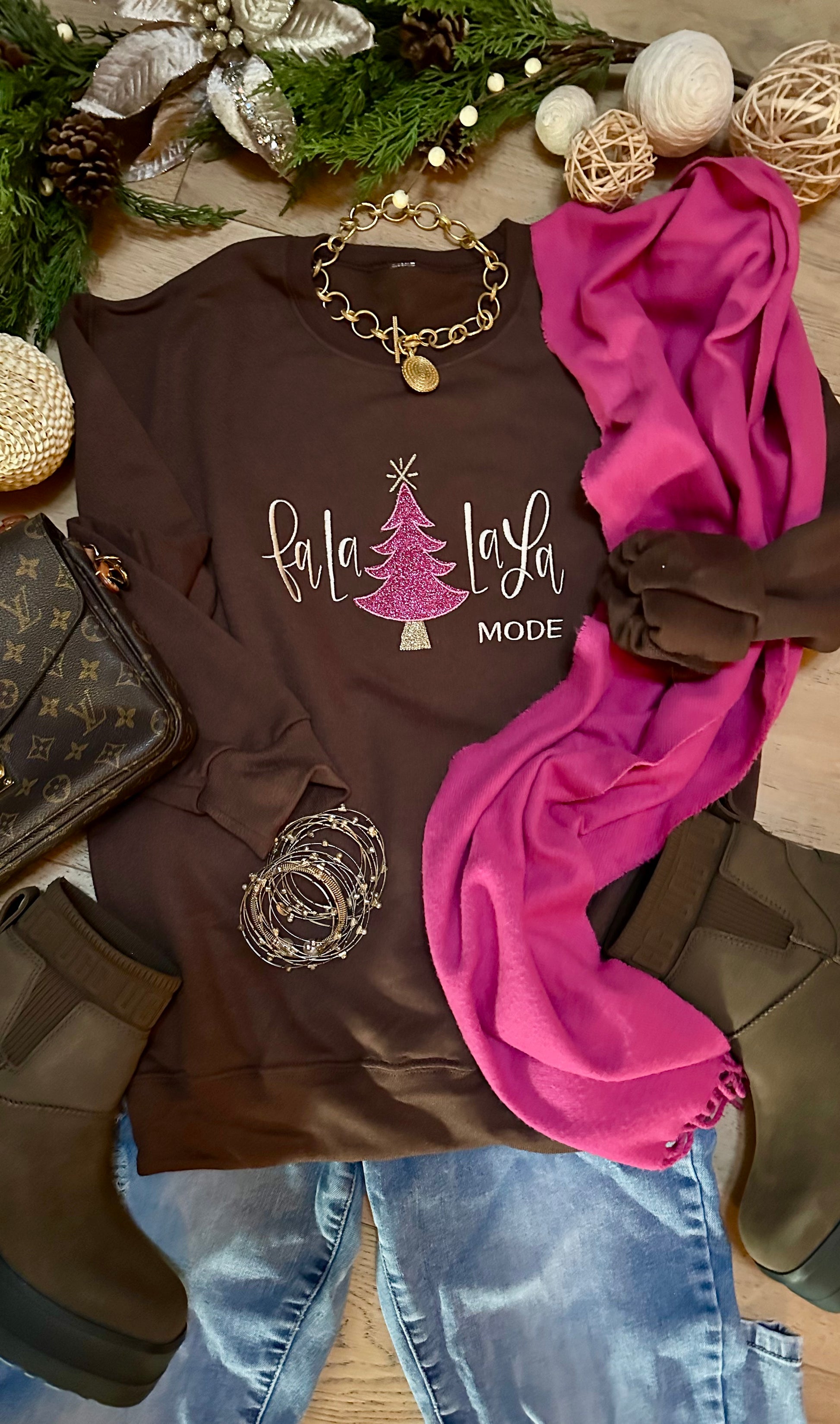 Fa La La La Sweatshirt | ElizabethJames.co