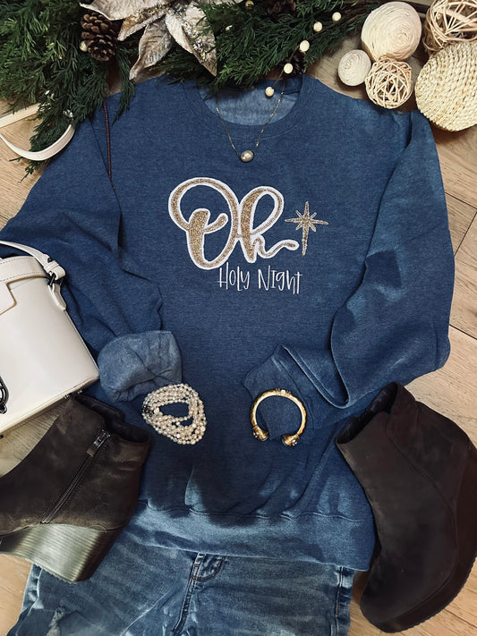 Oh Holy Night Holiday Sweatshirt | ElizabethJames.co