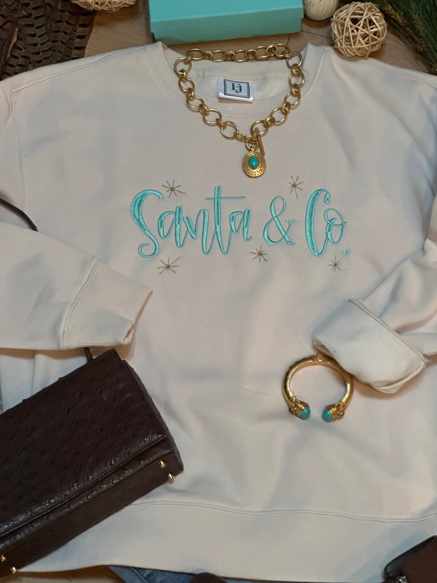 Santa & Co. Sweatshirt Flat by Elizabethjames.co