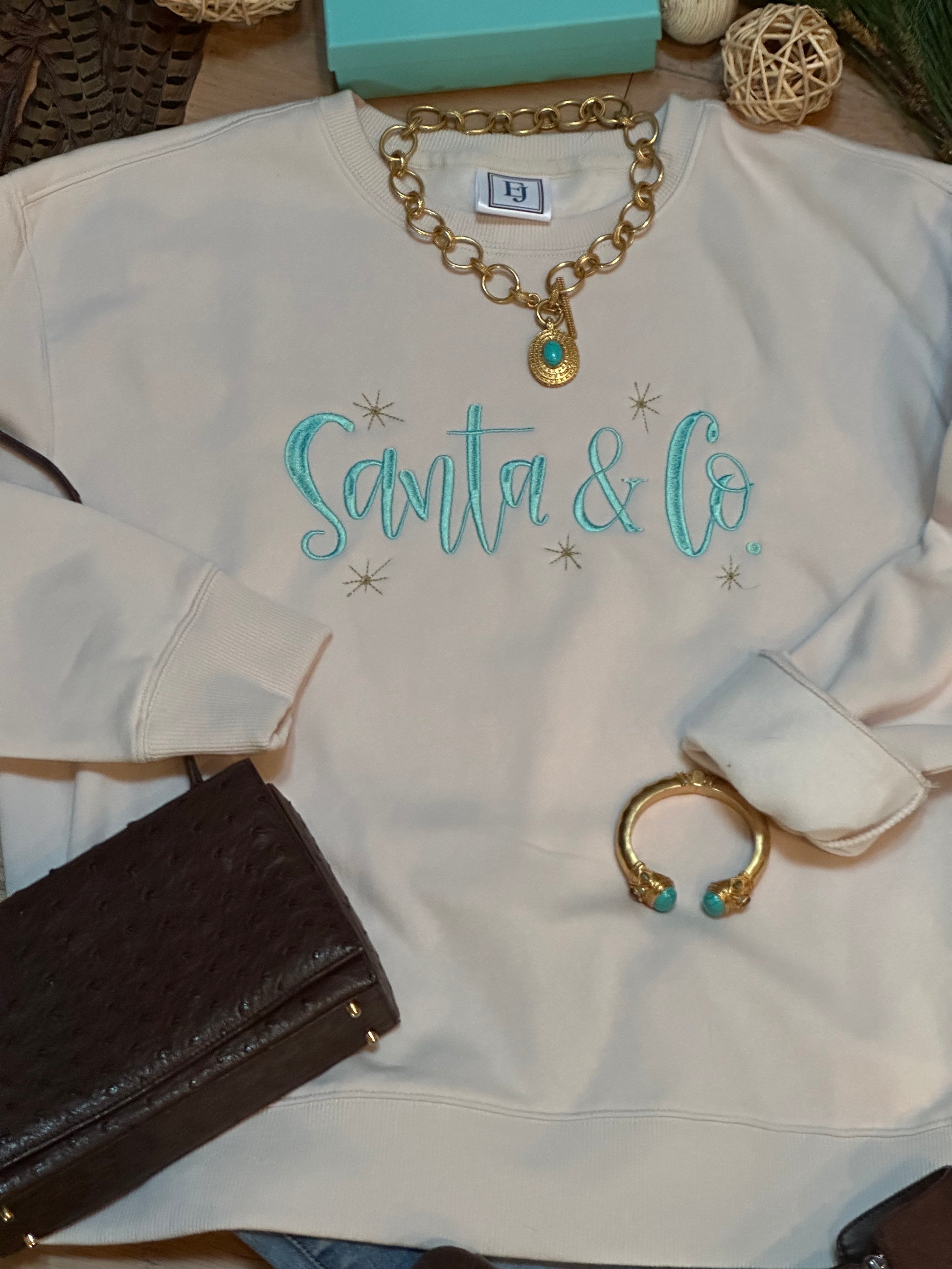 Santa & Co. Sweatshirt Flat by Elizabethjames.co