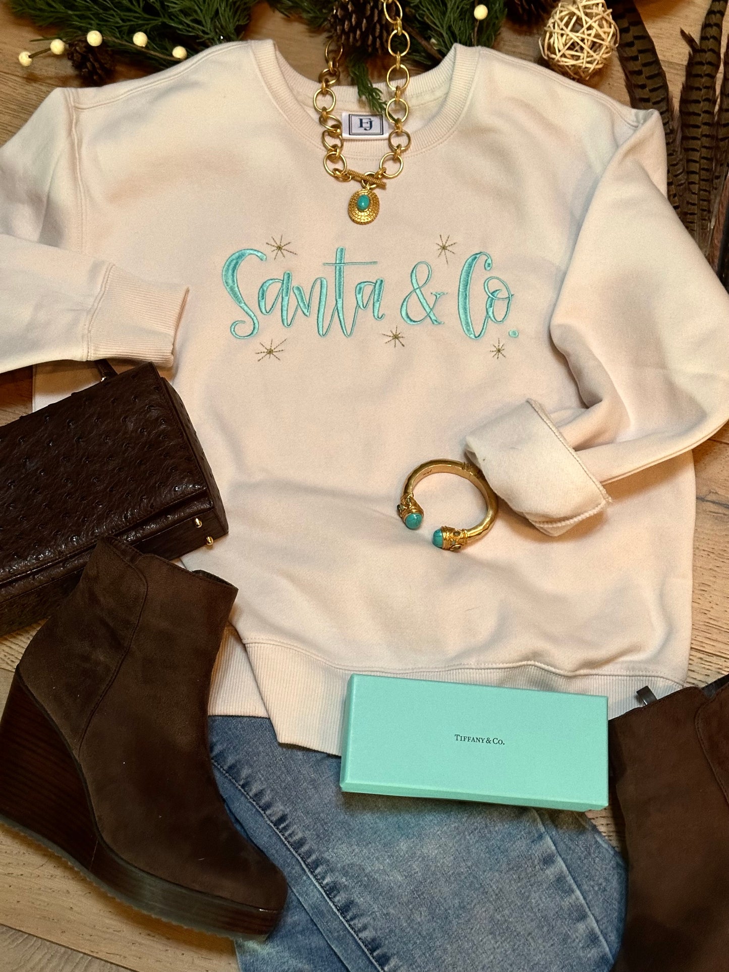 Santa & Co Holiday Sweatshirt | Elizabeth James Collection