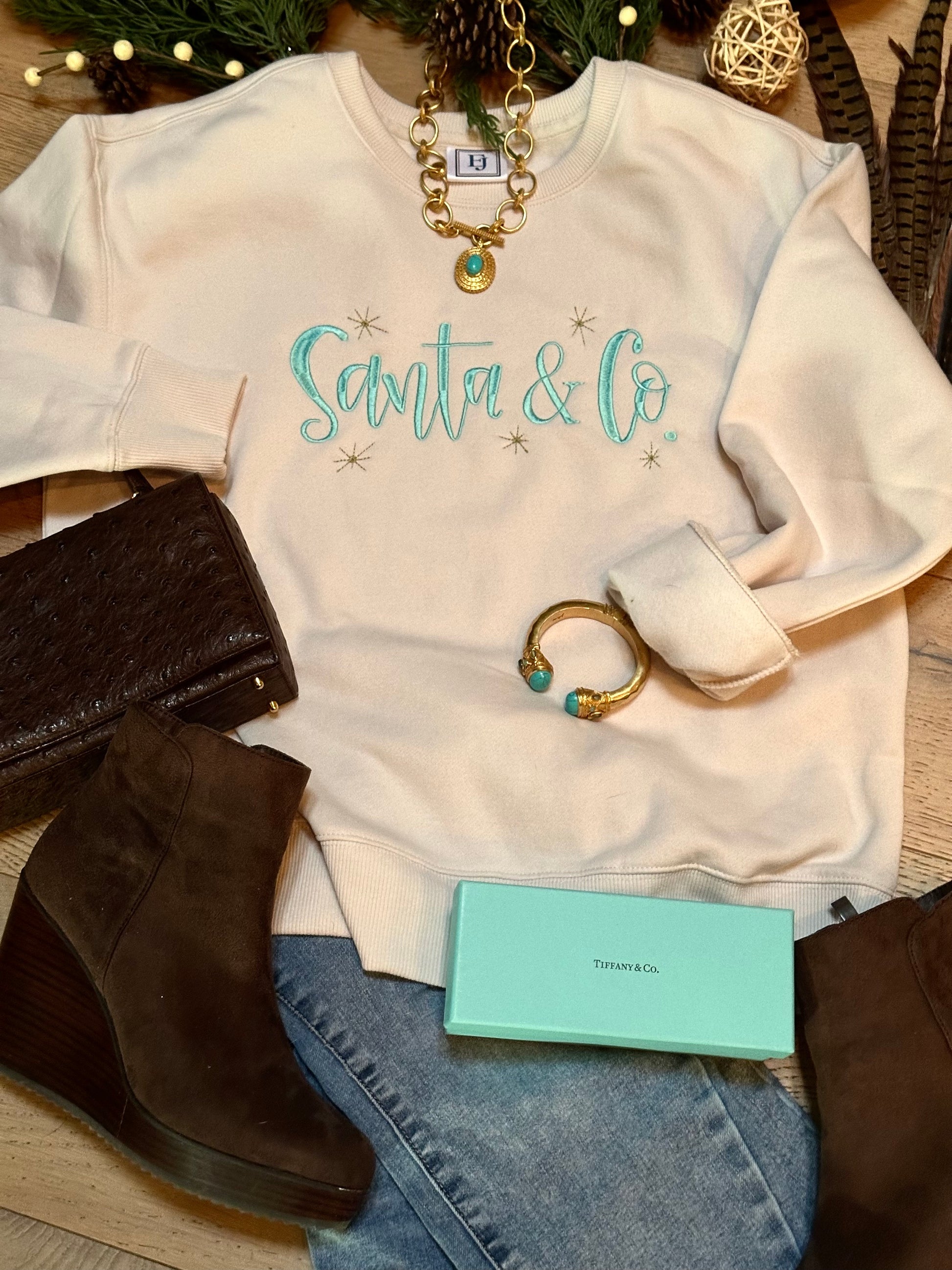 Santa & Co Holiday Sweatshirt | Elizabeth James Collection