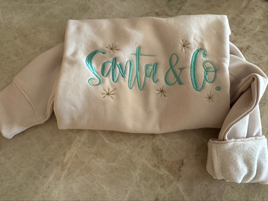 Santa & Co. Holiday Sweatshirt Detail