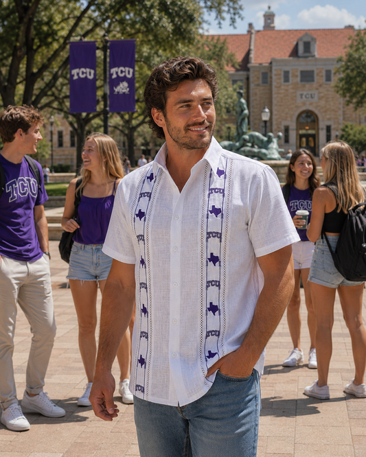 TCU® Game Day Guayabera™ – Official TCU Tailgate & Alumni Style