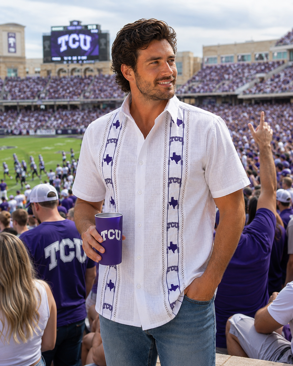 TCU® Game Day Guayabera™ – Official TCU Tailgate & Alumni Style