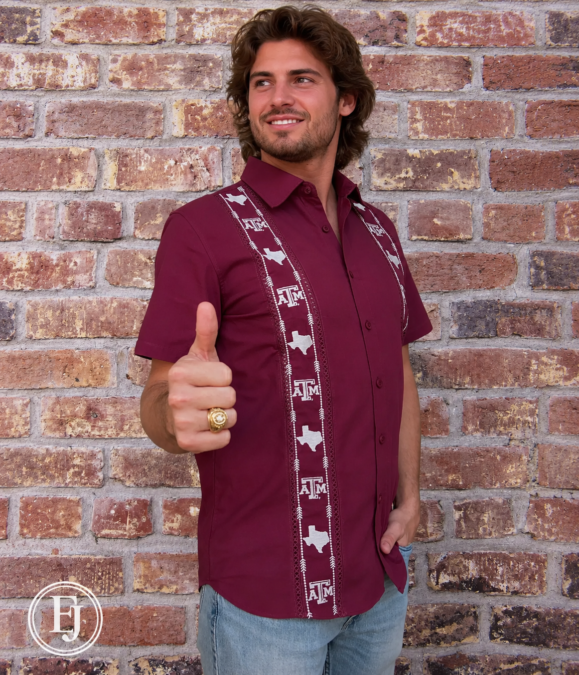 Texas A&M Game Day Guayabera Shirt – Officially Licensed