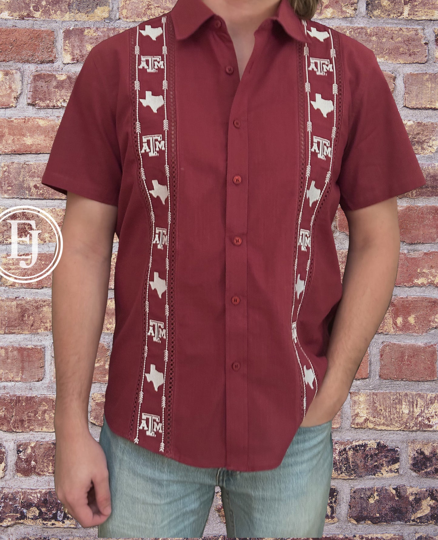 Texas A&M Game Day Guayabera Shirt – Officially Licensed