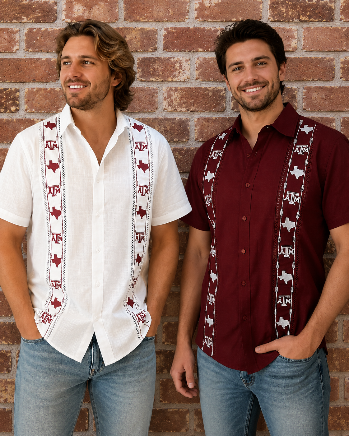 Texas A&M Game Day Guayabera Shirt – Officially Licensed