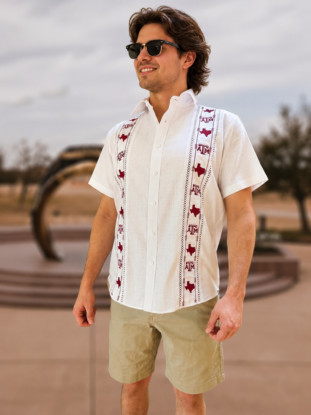 Texas A&M Game Day Guayabera Shirt – Officially Licensed
