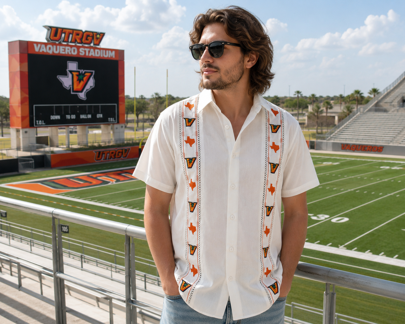 UTRGV® Game Day Guayabera™ - Officially Licensed - Vaquero Approved