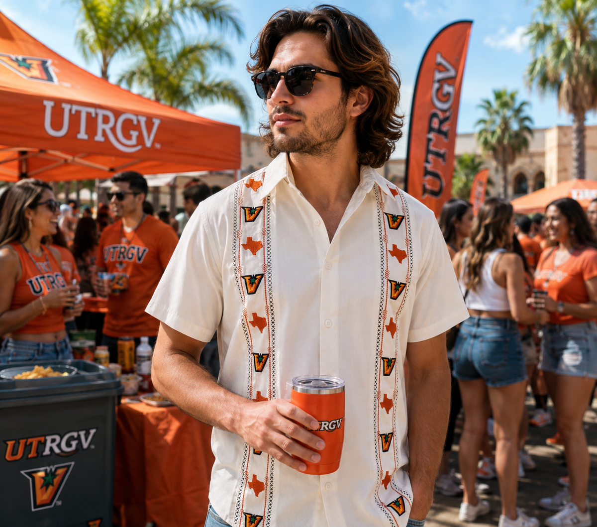UTRGV® Game Day Guayabera™ - Officially Licensed - Vaquero Approved