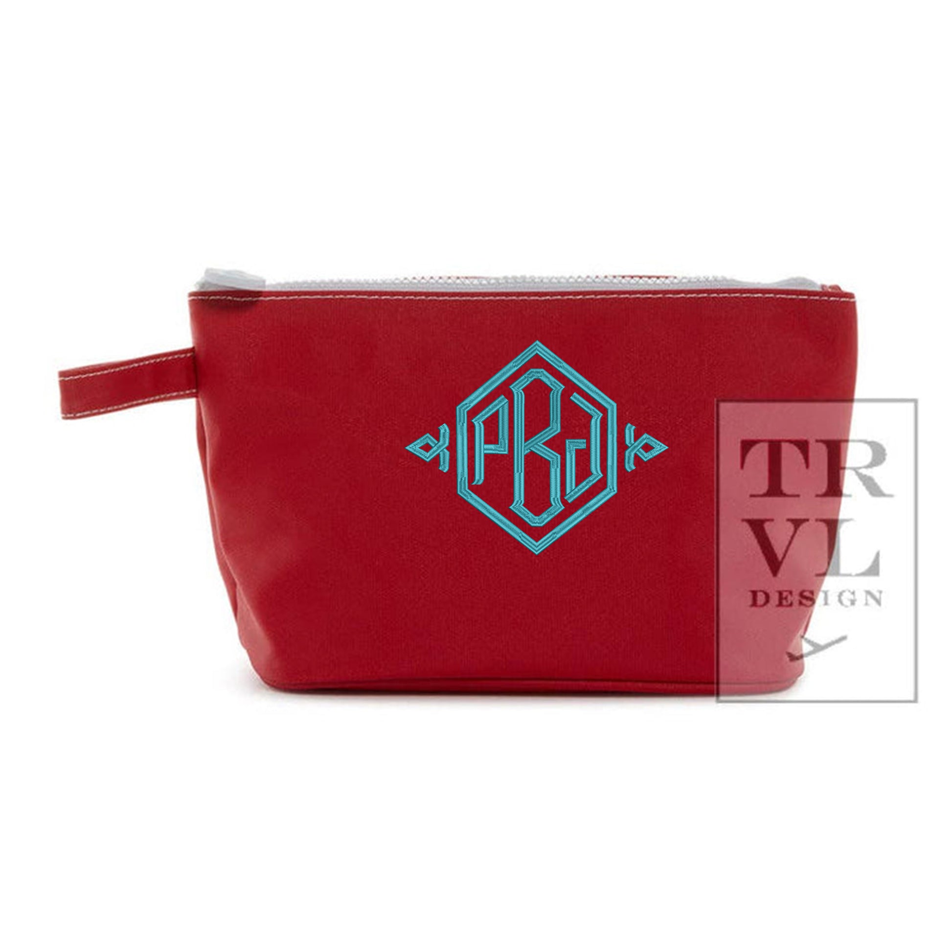 Red Skipper Travel Bag – chunky white zipper & wipeable finish
